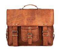 Berliner Bags Berlin XL Sac Messenger en Cuir Véritable avec Bandoulière Réglable et Compartiment pour Ordinateur Portable 15 Pouces, Élégant et Spacieux pour Homme et Femme - Marron