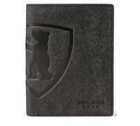 Berliner Bags Björn Portefeuille Homme en Cuir Véritable avec Compartiment AirTag, Porte-Monnaie à Bouton-Pression, 10 Emplacements Cartes et Fenêtre ID - Gris Foncé