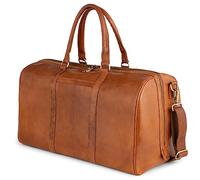 Berliner Bags Boston Sac de Voyage en Cuir 40 L avec Bandoulière Amovible - Weekender Spacieux et Élégant pour Homme et Femme, Idéal pour Le Sport, Le Travail ou Le Week-End - Marron