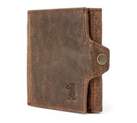 Berliner Bags Hamburg Portefeuille Slim en Cuir avec Protection RFID, Mini Portemonnaie Compact pour Homme, Idéal pour Cartes, Billets et Monnaie - Marron