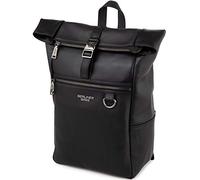 Berliner Bags Harlem Sac à Dos en Cuir Véritable avec Compartiment pour Ordinateur Portable 15 Pouces - Design Business Élégant et Déperlant pour Homme et Femme - Noir