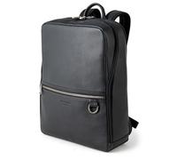 Berliner Bags Helsinki Sac à Dos Ordinateur 17 Pouces en Cuir Véritable avec Protection RFID, Sac Business Homme et Femme - Noir