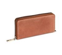 Berliner Bags Lyon Grand Portefeuille en Cuir avec Protection RFID, Portemonnaie Élégant pour Femme, Compartiments Cartes et Billets, Livré en Coffret Cadeau - Marron