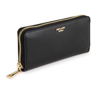 Berliner Bags Lyon Grand Portefeuille en Cuir avec Protection RFID, Portemonnaie Élégant pour Femme, Compartiments Cartes et Billets, Livré en Coffret Cadeau - Noir