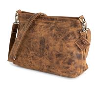 Berliner Bags Marbella S Sac Bandoulière en Cuir Véritable pour Femme, Grand Sac à Main Porté Épaule Élégant et Spacieux, Idéal pour le Travail et le Quotidien - Marron