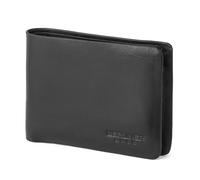 Berliner Bags Parker Portefeuille compact en cuir de qualité supérieure avec compartiment à monnaie et gaufrage BB - Protection RFID certifiée TÜV - Avec boîte cadeau - Pour homme - Noir