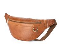 Berliner Bags Turin Sac Banane en Cuir Véritable, Fermeture Éclair YKK et Sangle Réglable, Déperlante, pour Homme, à Porter à la Taille ou en Bandoulière - Marron