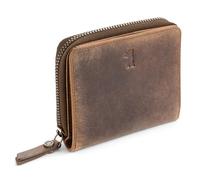 Berliner Bags Vintage Porte-Monnaie en Cuir Sara, Petit Portefeuille avec Protection RFID Certifiée TÜV et Coffret Cadeau pour Femme - Marron