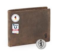 Berliner Bags Vintage Portefeuille en Cuir, Portemonnaie avec Protection RFID Certifiée TÜV et Coffret Cadeau pour Homme - Marron