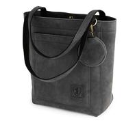 Berliner Bags Vintage Sac Cabas Femme Seville, Sac Fourre Tout Femme, Tote Bag - Gris Foncé