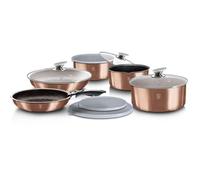 Berlinger Haus, Batterie de Cuisine de 12 Pièces, Collection Rose Gold, revêtement en marbre antiadhésif à 3 couches, Poignée de touche souple ergonomique, Pour tous feux