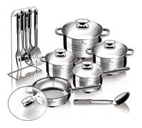 Blaumann Gourmet Line BL-3133 Batterie de cuisine en acier, lot de 17 pièces
