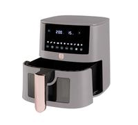 Berlinger Haus Air fryer/Friteuse numérique à air chaud, 8 l, avec 8 fonctions de cuisson automatique, écran tactile, 8 programmes, 1650 W, cuisson saine sans huile ni graisse, collection taupe
