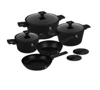 BERLINGERHAUS Batterie de cuisine revêtue de titane 10 pièces Collection Noir Mat BH-8197