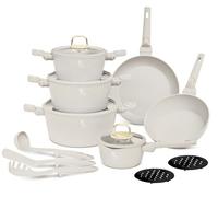 BERLINGER HAUS Batterie de cuisine 15 pièces avec revêtement en titane Sahara Collection | Polyvalent et respectueux de l'environnement