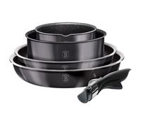 Berlinger Haus batterie de cuisine 16/20/24 cm acier inoxydable noir/argenté 9 pièces