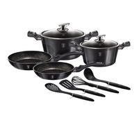 Berlinger Haus batterie de cuisine Carbon Pro aluminium noir 10 pcs