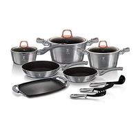 BerlingerHaus Batterie de cuisine composée de 12 pièces, durable et facile à nettoyer
