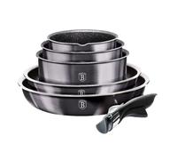 Batterie de cuisine - Berlinger Haus Carbon Pro - Aluminium noir - 12 pièces - Système induction turbo