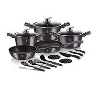 BerlingerHaus Batterie de cuisine 17 pièces Carbon Pro BH/6920 – Alu forgé, antiadhésif 3 couches