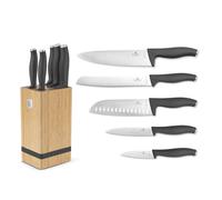 BERLINGER HAUS BH-2968 COFFRET DE COUTEAU EN ANTHRACITE SUR BLOC DE BAMBOU