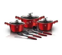 Berlinger Haus Bh/6151 Metallic Line Burgundy Edition Batterie De Cuisine 10 Pièces - Bh/6150