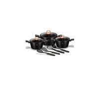 Batterie de Cuisine à Induction 10 Pièces Aluminium Antiadhésif sans PFOA Berlinger Haus Black Rose Noir 07765