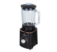 Berlinger Haus, Blender électrique avec bocal en verre de 1,5 L, 600 W, or rose noir, Collection Black Rose, Fonction: mélange, smoothie, écrasement de glace, 2 vitesses avec fonction d'impulsion