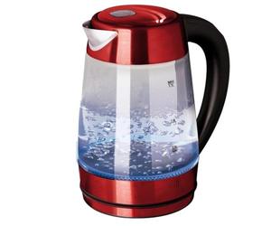 Berlinger Haus, Bouilloire en verre électrique, Collection Burgundy, Base rotative à 360 °, Protection sèche bouillante, s'éteint automatiquement, Lumière LED bleue, Garde au Chaud, 1,7 L