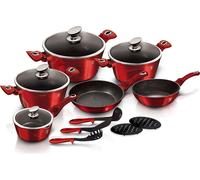 Berlinger Haus Burgundy Set de 15 casseroles à induction en aluminium anti-adhésif Rouge