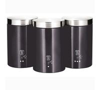 Berlinger Haus - Carbon Pro Set De 3 Boîtes De Cuisine En Acier Inoxydable Robuste, 11 X 17,8 Cm Design Gris Foncé / Inox