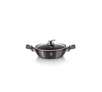 Berlinger Haus, Cocotte avec couvercle, 28 cm, Collection Carbon Pro, revêtement en marbre antiadhésif à 3 couches, Convient à tous les types de cuisson, y compris les plaques de cuisson à induction