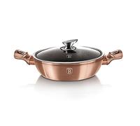 Berlinger Haus, Cocotte avec couvercle, 28 cm, Collection Rose Gold, revêtement en marbre antiadhésif à 3 couches, Convient à tous les types de cuisson, y compris les plaques de cuisson à induction