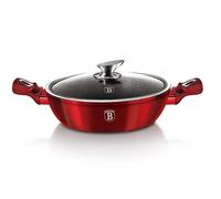 Berlinger Haus Cocotte avec couvercle BH-1264 32 cm – Marbre antiadhésif 3 couches – Rouge