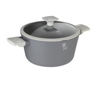 Berlinger Haus Cocotte en aluminium 24 cm, revêtement marbre durable, construction en aluminium, passe au lave-vaisselle, plat anti-adhésif pour plaques à gaz, induction et vitrocéramique
