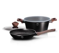 Berlinger Haus ensemble de casseroles 3 éléments 24cm Ebony Rosewood Line BH6782