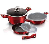 - batterie de cuisine avec poignée amovible, Metallic Line Burgundy Edition