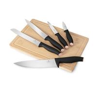 Berlinger Haus Ensemble De Couteaux En Acier Inoxydable Avec Support Magnétique En Bambou, 6 Pièces, Noir-Rose Or, Inclut Couteau Chef Et Santoku, Design Élégant Et Ergonomique