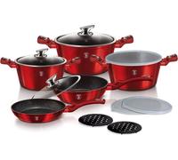 Berlinger Haus ensemble de pots 13 éléments Metallic Line Burgundy BH7030