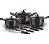 Berlinger Haus ensemble de pots avec revetement en granit 10 éléments Carbon Pro BH6919