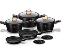 Berlinger Haus ensemble de pots en granit 10 éléments rose noire 8745