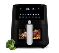 Berlinger Haus Friteuse à air chaud 5 litres Matte Black Collection - Fenêtre de visualisation - 8 programmes - Cuisson sans graisse - Panier antiadhésif TitanPro - 1400 W - Airfryer - Appareil de