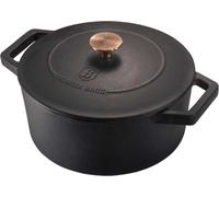 Berlinger Haus Black Royal Collection Casserole, 24 cm, fonte iron, soutien-gorge/6492 noir/or rose acier inoxydable 18/8