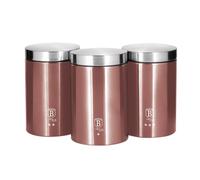 Berlinger Haus I-Rose Edition 3 pièces Canier, I-Rose Collection BH/6270 rose acier inoxydable 18/8