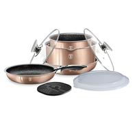 Berlinger Haus KOMPLET GARNKÃ“W 9-ele CLICK COOK BERLINGER HAUS METALLIC LINE ROSE GOLD BH-6147