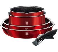 Berlinger Haus komplet garnków 9-el. click and cook metallic line burgundyBH6145