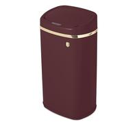 Berlinger Haus Leonardo Collection Poubelle automatique 58 l avec capteur de mouvement/automatique avec couvercle pour cuisine, salle de bain, salle de bain ou bureau/58 l/métal/bordeaux mat