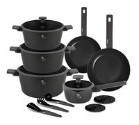 Berlinger Haus Lot de 15 ustensiles de cuisine avec revêtement en titane Antracit Collection | Robustes, polyvalents et élégants