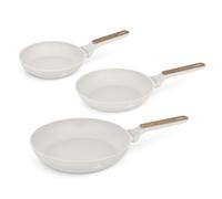 Berlinger Haus Lot de 3 poêles antiadhésives en aluminium forgé à induction, manche ergonomique, sans PFOA, adaptées à tous les types de cuisines, collection Sahara Nordic