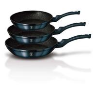 Berlinger Haus lot de 3 poeles en granit 20/24/28cm Metallic Aquamarine BH6177F